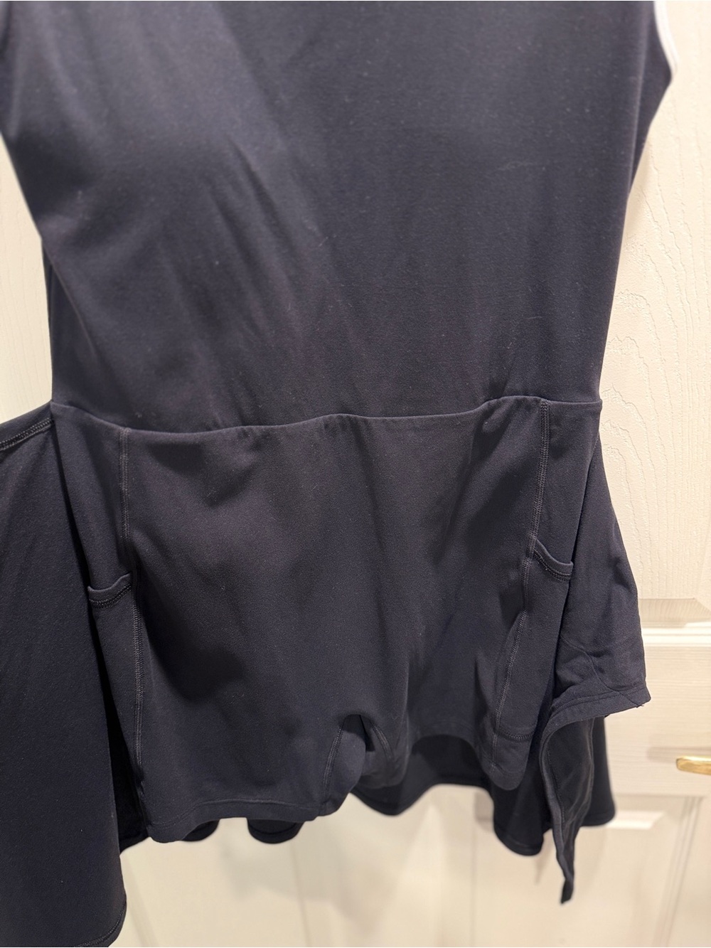 YPB by Abercrombie Black Athletic Wrap Dress with Built-In Shorts & Padded Bra - Picture 7 of 10